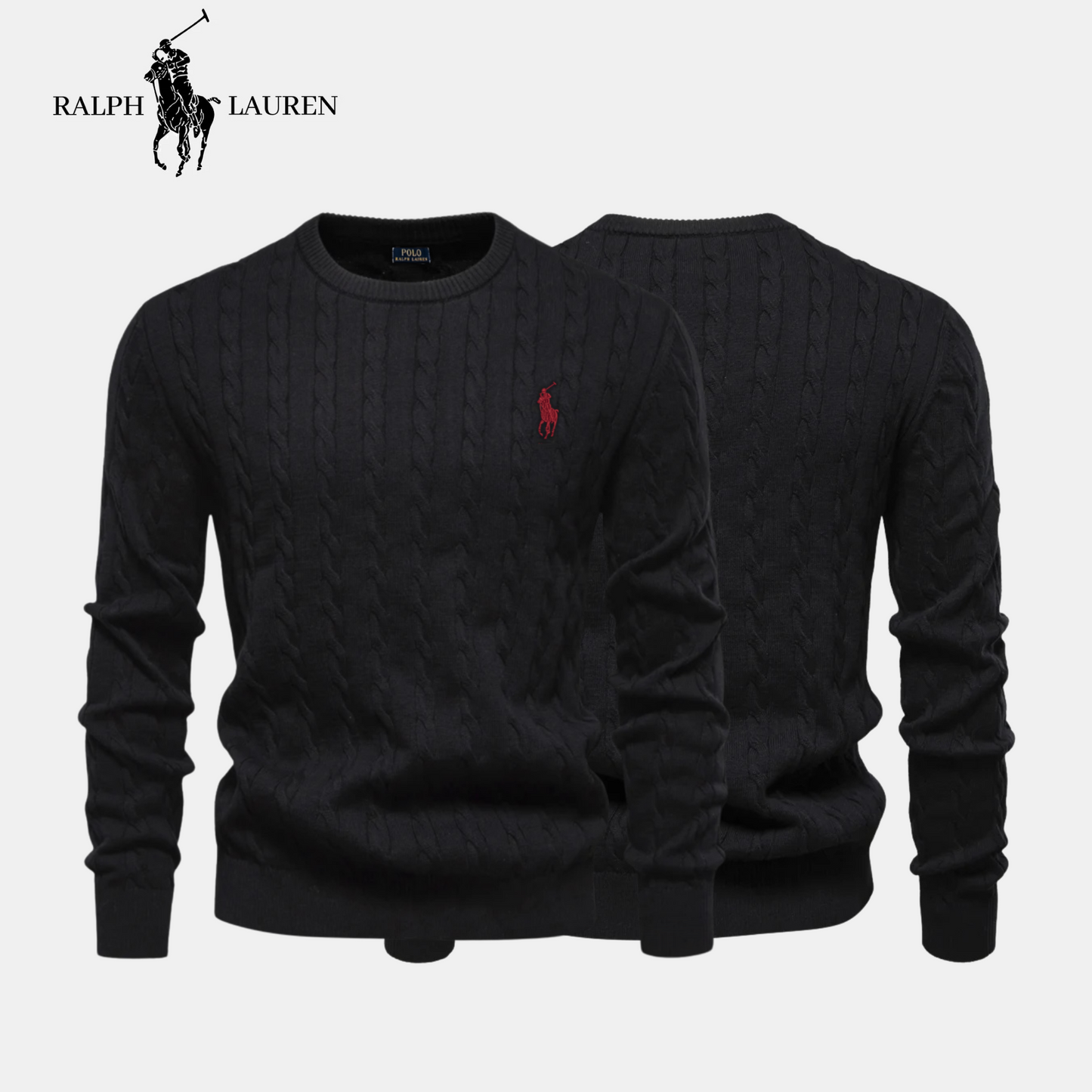 R&L Premium Bestickter Baumwollpullover – Räumungsverkauf