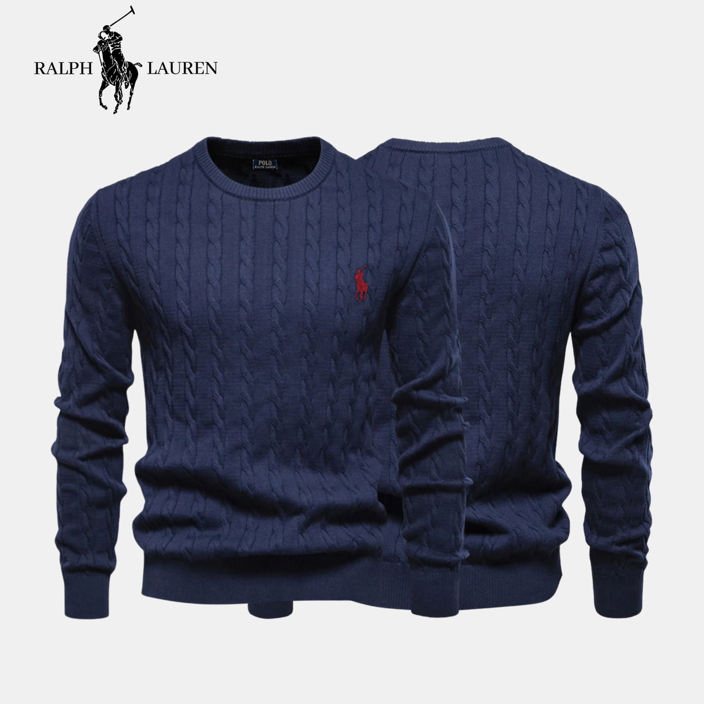 R&L Premium Bestickter Baumwollpullover – Räumungsverkauf