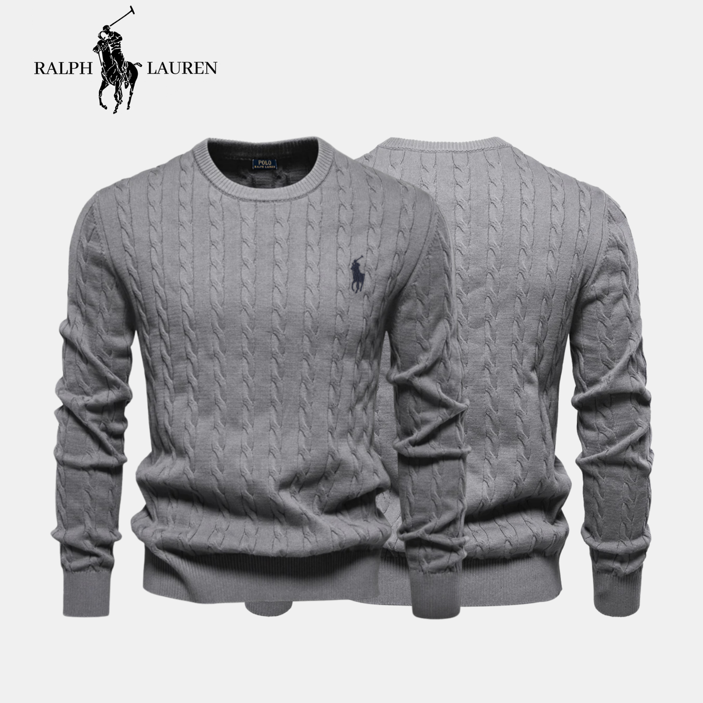 R&L Premium Bestickter Baumwollpullover – Räumungsverkauf