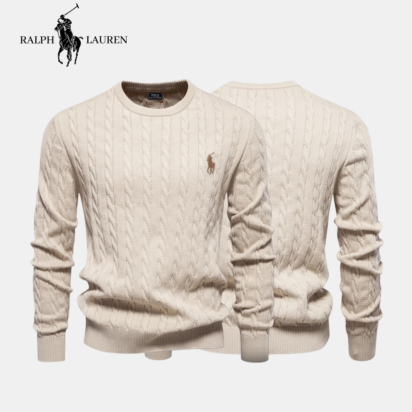 R&L Premium Bestickter Baumwollpullover – Räumungsverkauf
