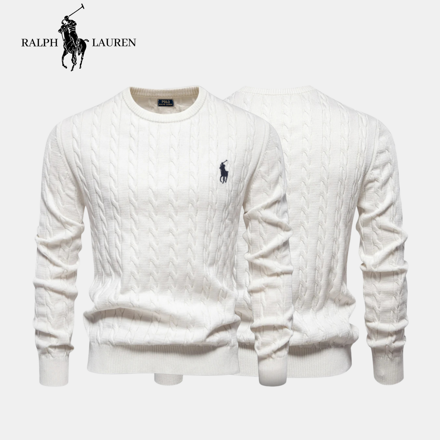 R&L Premium Bestickter Baumwollpullover – Räumungsverkauf