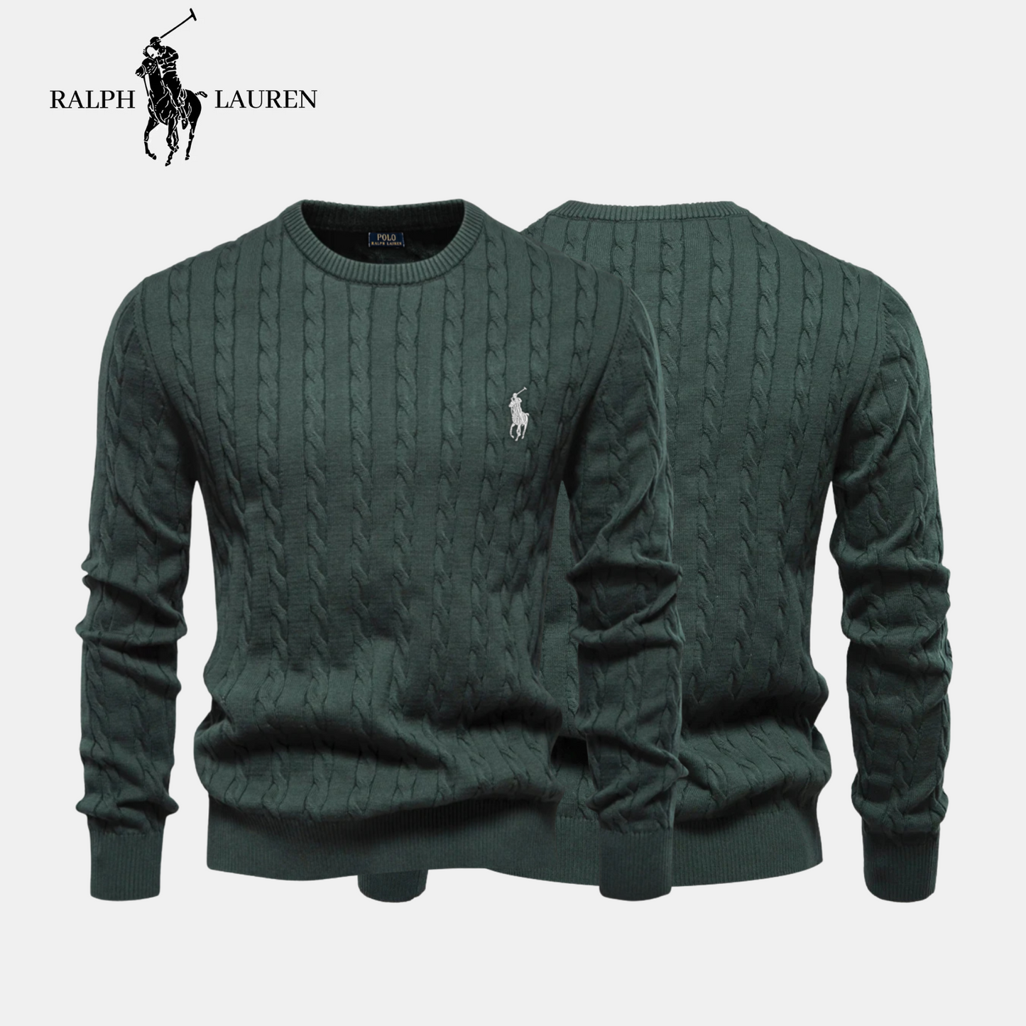 R&L Premium Bestickter Baumwollpullover – Räumungsverkauf