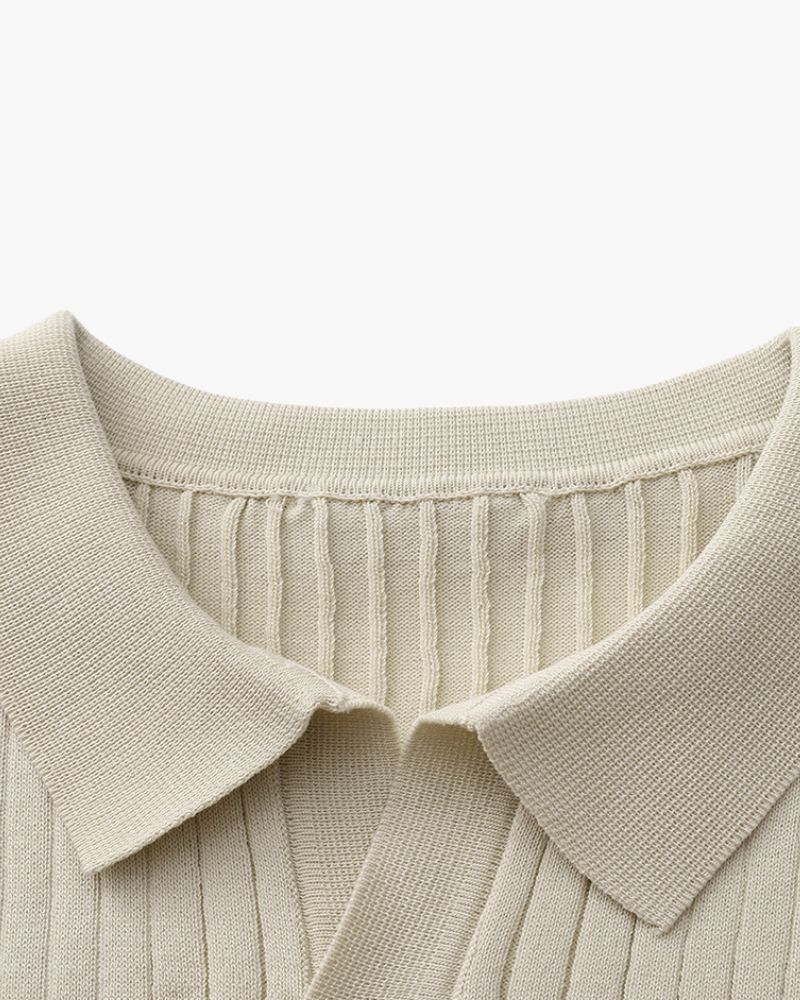 Premium gerippter Polo