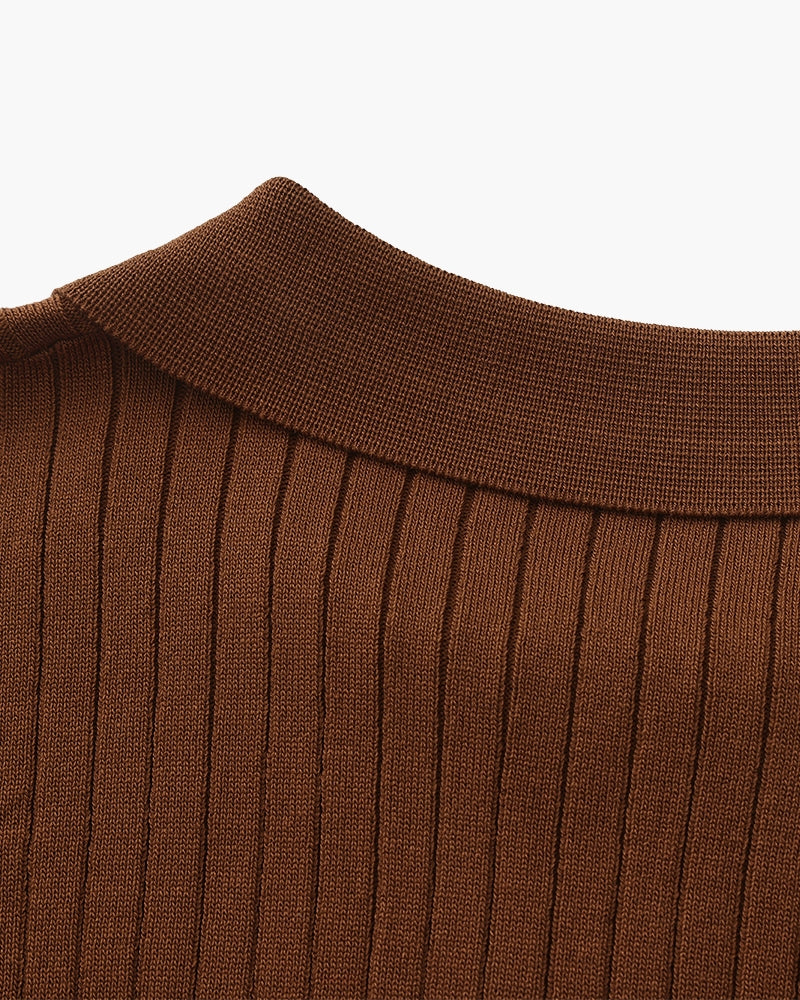 Premium gerippter Polo