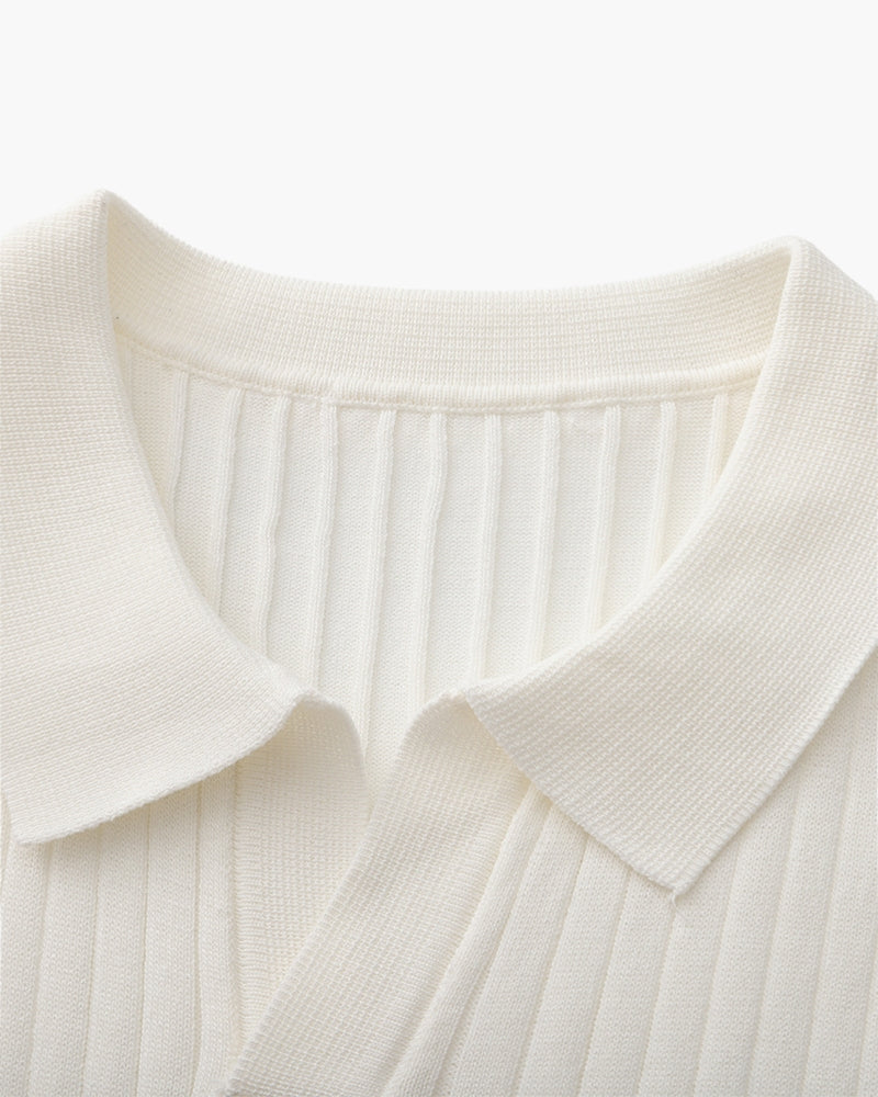 Premium gerippter Polo