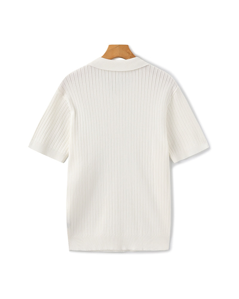 Premium gerippter Polo