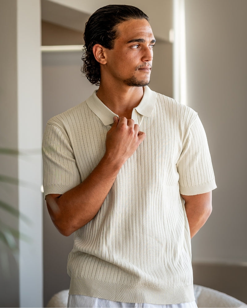 Premium gerippter Polo