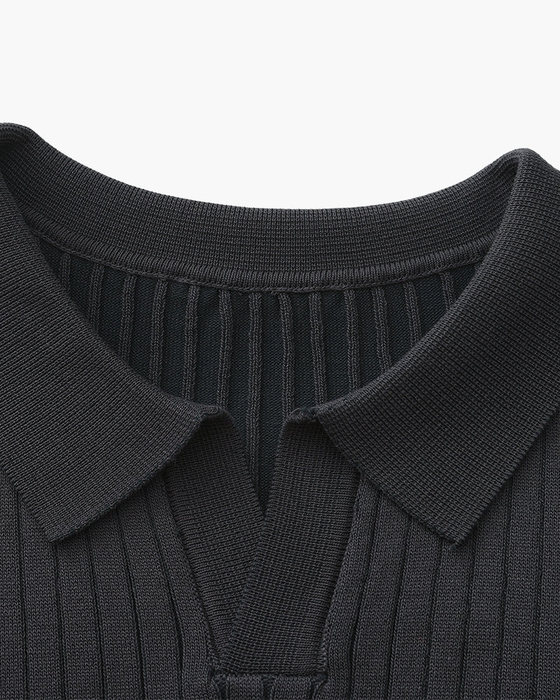 Premium gerippter Polo