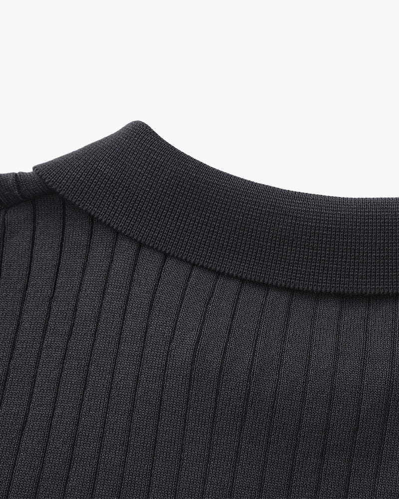 Premium gerippter Polo