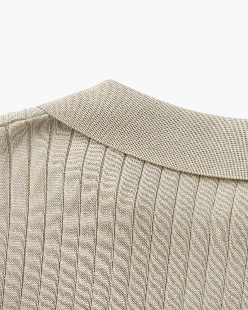 Premium gerippter Polo