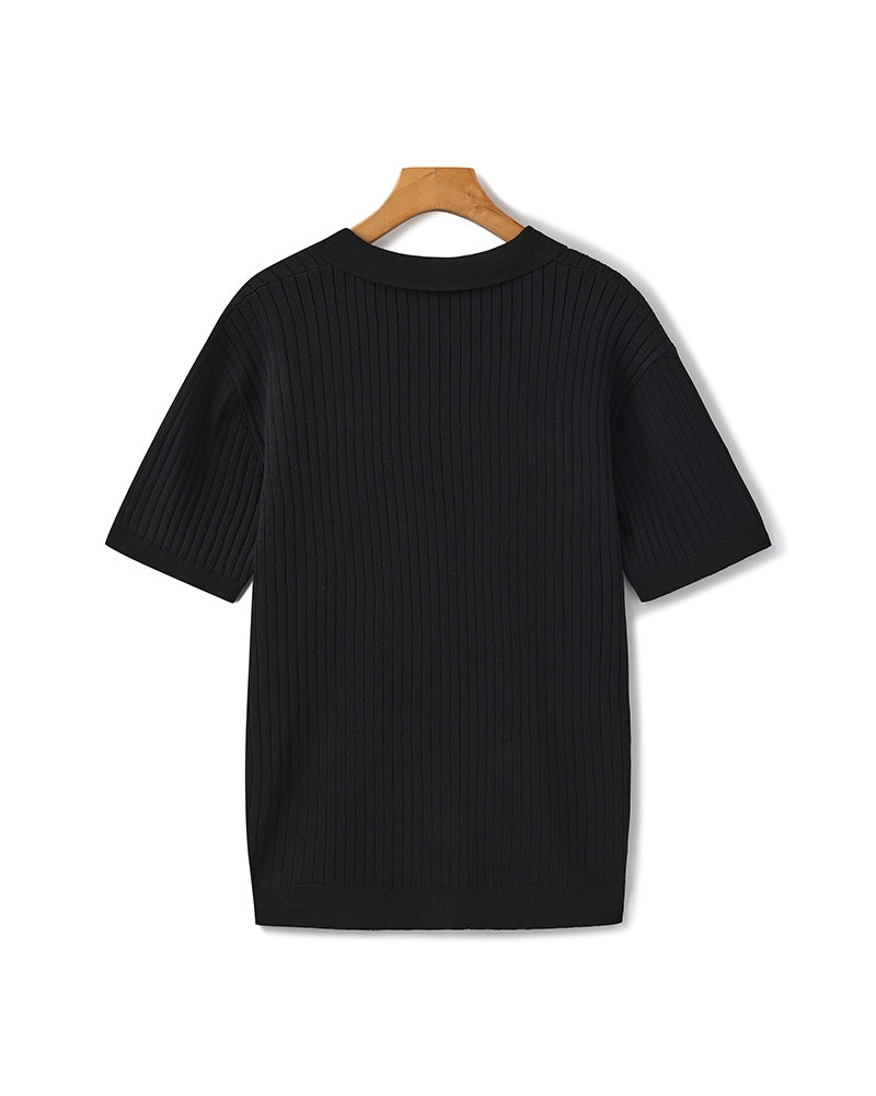 Premium gerippter Polo