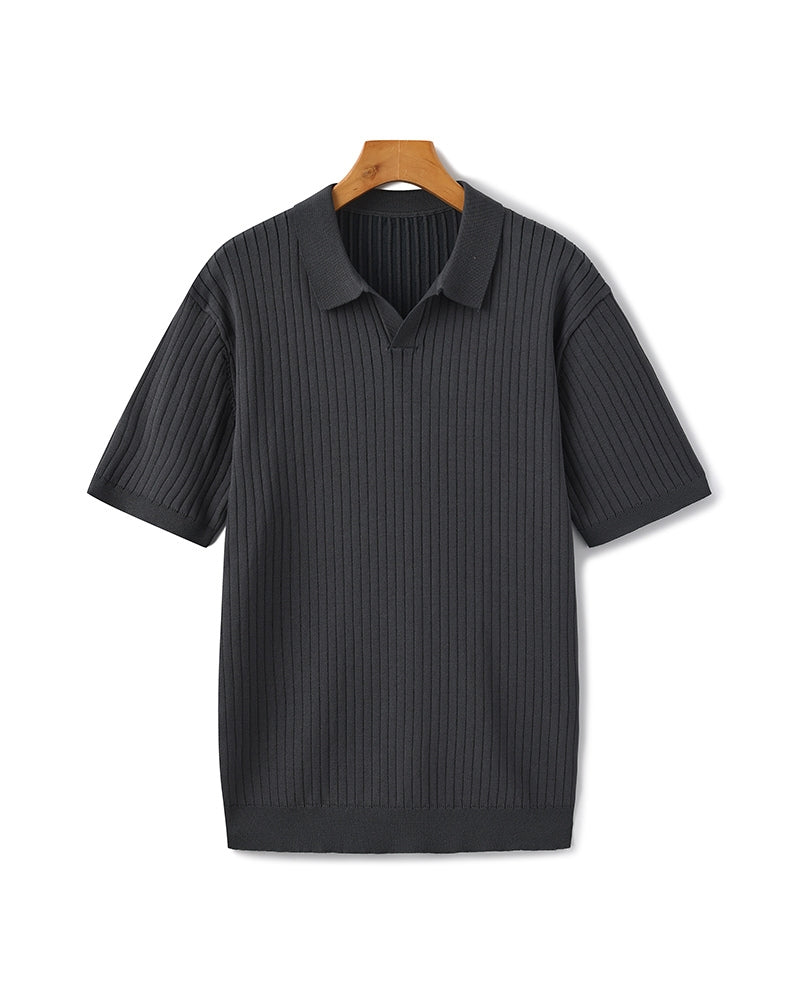 Premium gerippter Polo