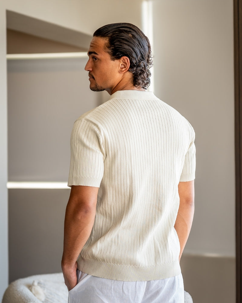 Premium gerippter Polo