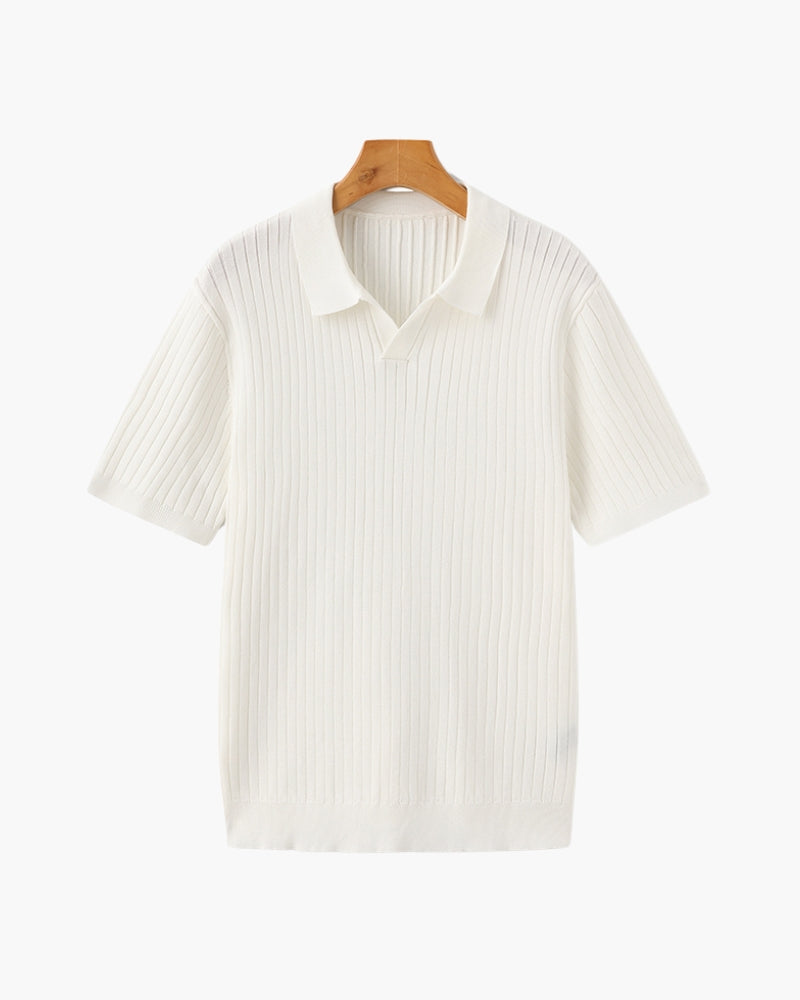 Premium gerippter Polo