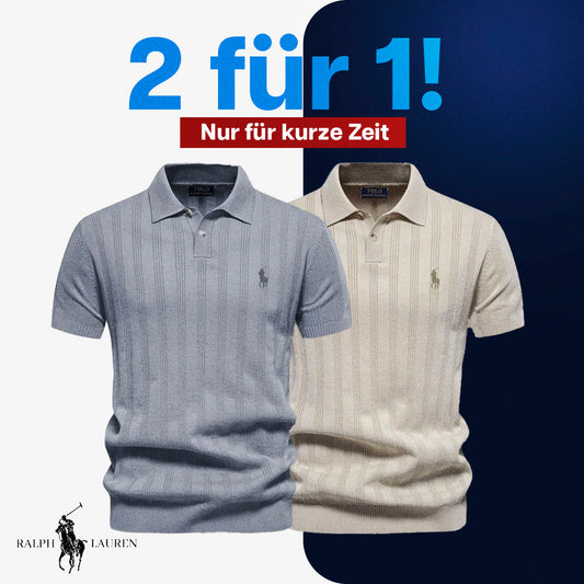 RL Herrenpolo aus Strukturstrick – 1 KAUFEN, 2 ERHALTEN