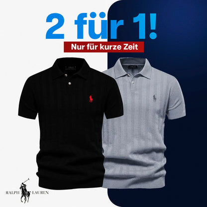 RL Herrenpolo aus Strukturstrick – 1 KAUFEN, 2 ERHALTEN