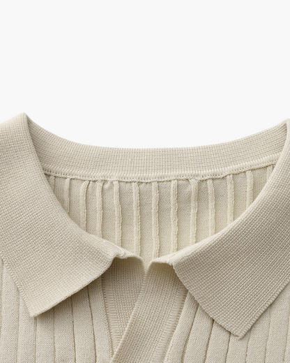 Premium gerippter Polo