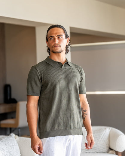 Premium gerippter Polo