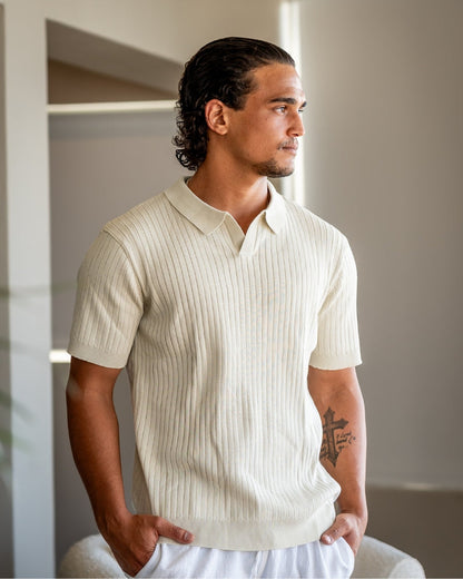 Premium gerippter Polo